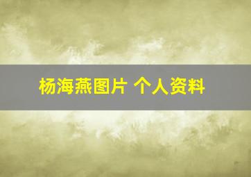 杨海燕图片 个人资料